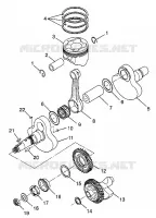 ALBERO MOTORE AND PISTONEE MAGNUM 6X6 W97AE42A AND SWEDISH MAGNUM 6X6 S97AE42E (4940754075D010)