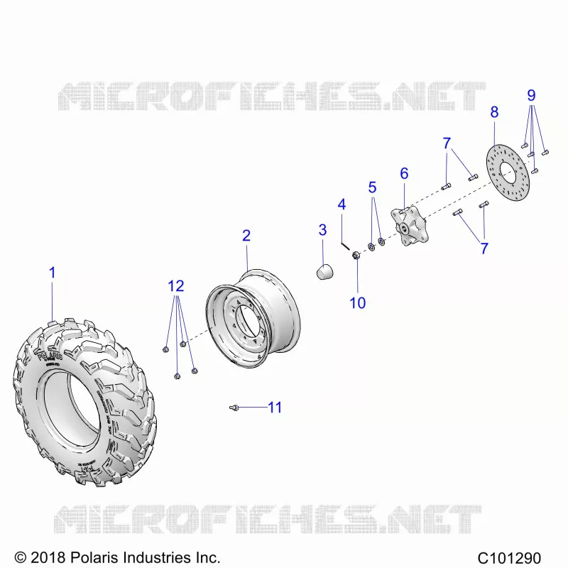 RUOTE, FRONT TIRE AND BRAKE DISC