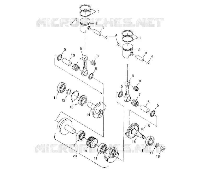 PISTONEEE   ALBERO MOTORE TRAIL TOURING 0982362 AND EUROPEAN TRAIL TOURING E982 (4942314231C008)