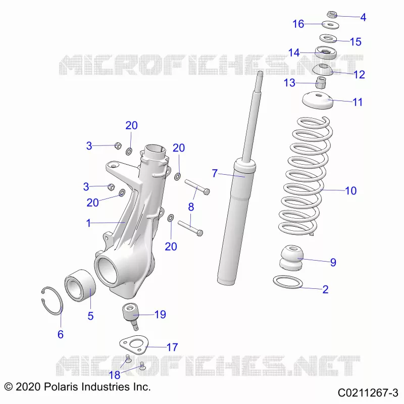 SUSPENSION, ANTERIORE MONTANTE