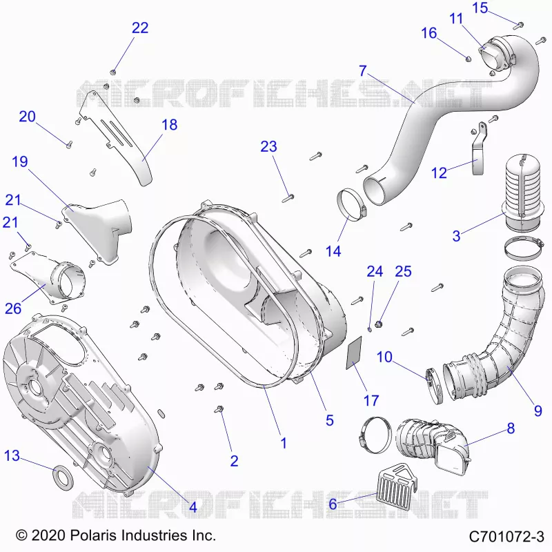 TRASMISSIONE, CLUTCH COVER AND DUCTING