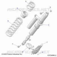SUSPENSION, REAR SHOCK MONTAGGIO, DELUXE