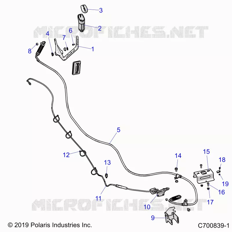 DRIVE TRAIN, SELETTORE DI MARCIA AND THROTTLE CABLE