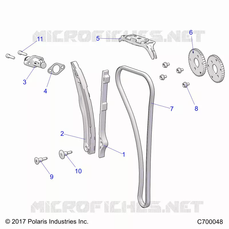 CAM CATENA AND TENSIONER