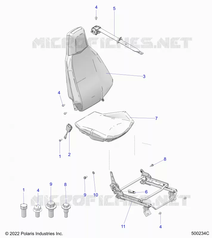 SEDE (PASSENGER) AND SEAT BELT MOUNTING