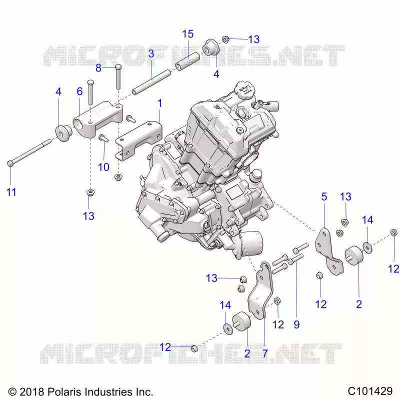 MOTORE, MOUNTING & LONG BLOCK