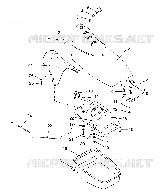 FRONT VANO SL 650 STD B954358 (4932923292A008)