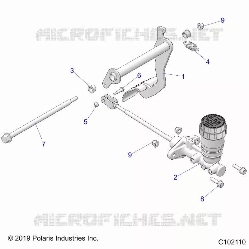 BRAKES, PEDAL AND CILINDRO PRINCIPALE MOUNTING