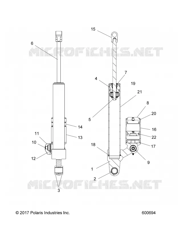 SUSPENSION, AMMORTIZZATORE POSTERIORE TRACK