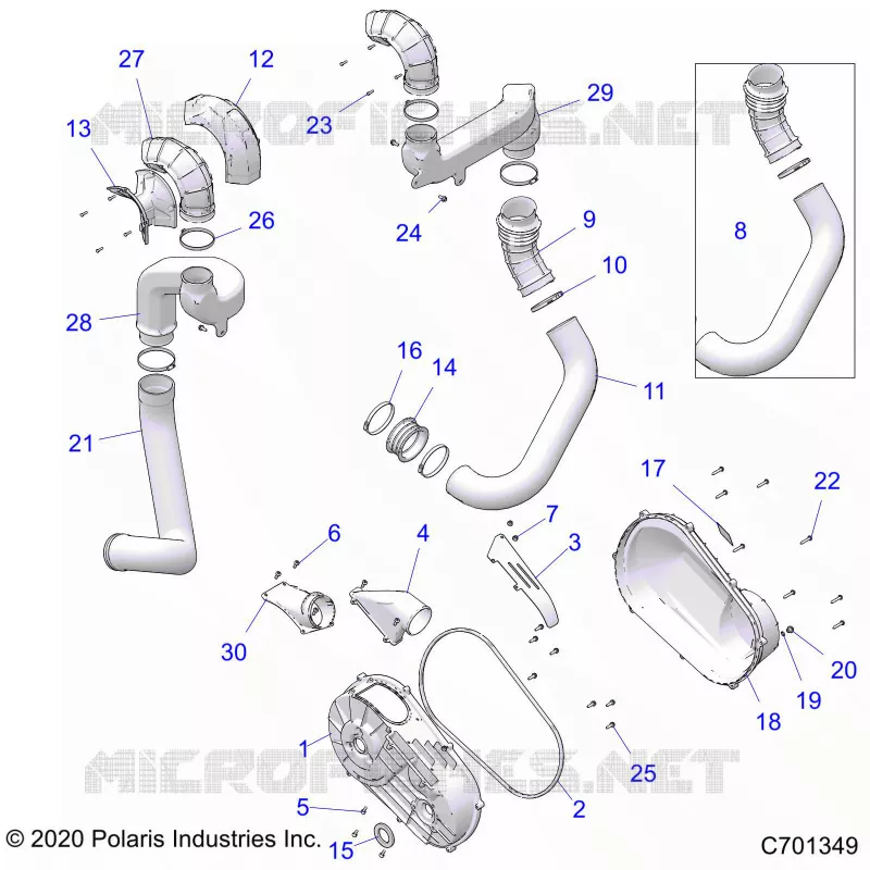 TRASMISSIONE, CLUTCH COVER AND DUCTING