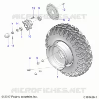 RUOTAS, FRONT TIRE AND BRAKE DISK