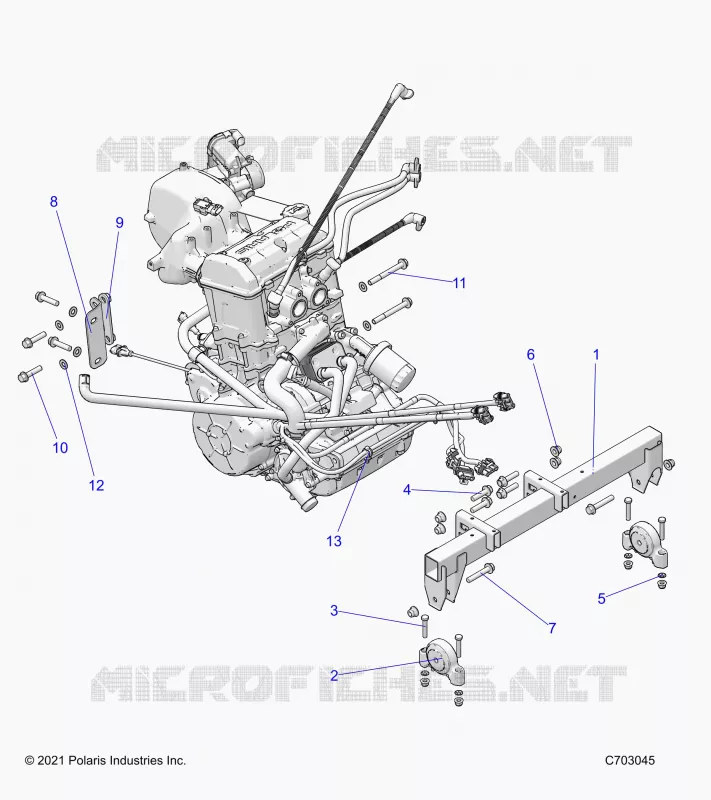 MOTORE, MOUNTING & LONG BLOCK