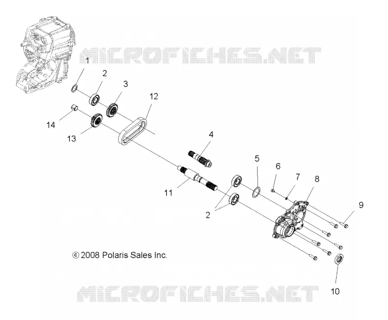 TRASMISSIONE, PRINCIPALE SCATOLA INGRANAGGI OUTPUT SHAFT