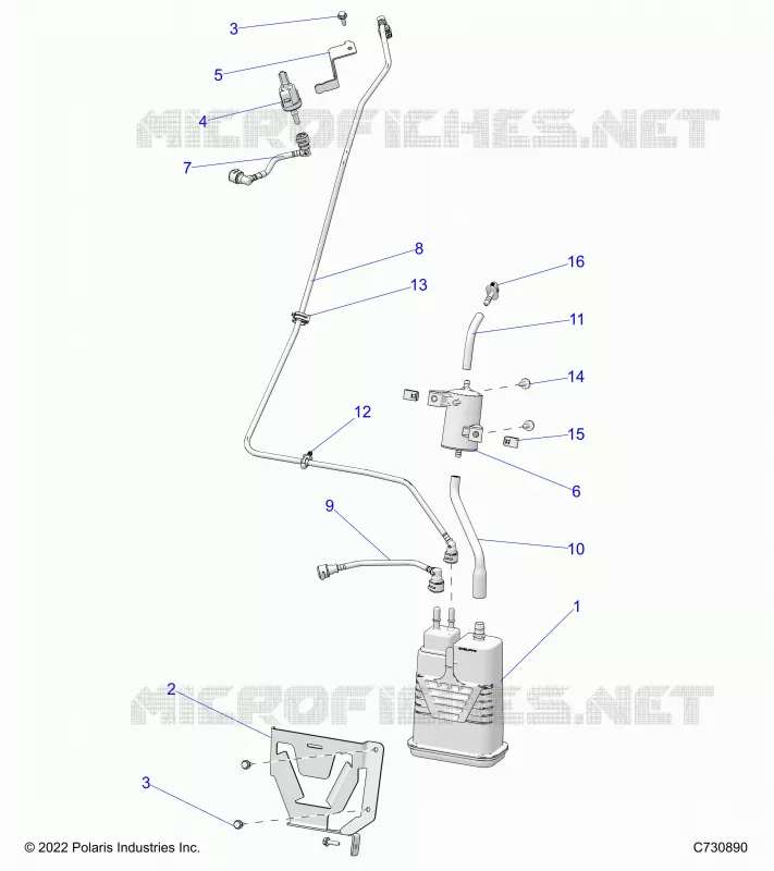 SISTEMA DI ALIMENTAZIONE CARBURANTE, TANK, EVAP R23TAE99BD/BP (C730890)