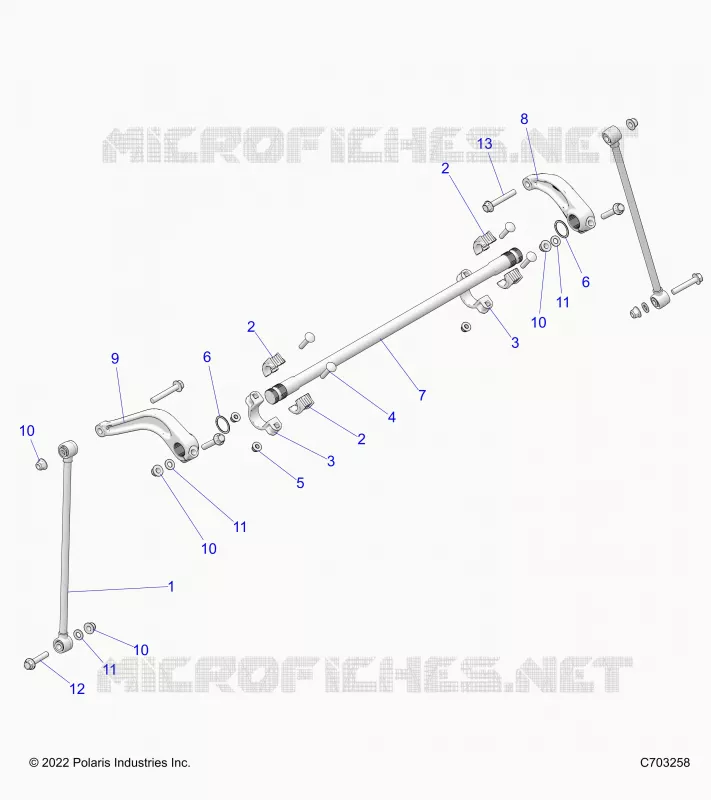 SUSPENSION, REAR BARRA DI STABILIZZAZIONE