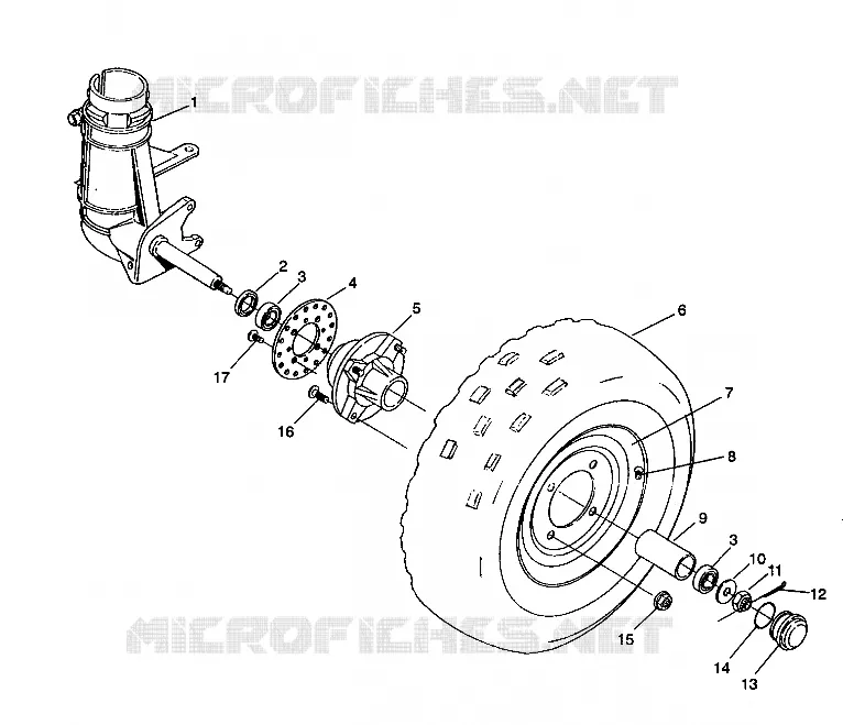 RUOTA ANTERIORE MONTAGGIO 2X4 350L W937539 (4924032403012A)