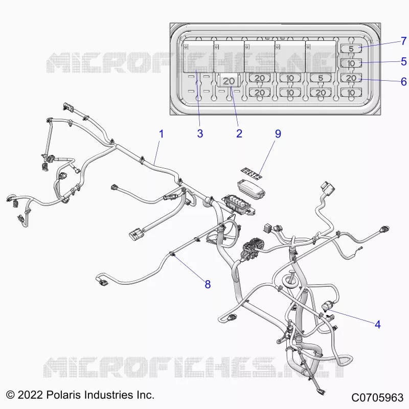 ELETTRICO, WIRE HARNESSES, CHASSIS- R22MAA50A1/A7 (C0705963)