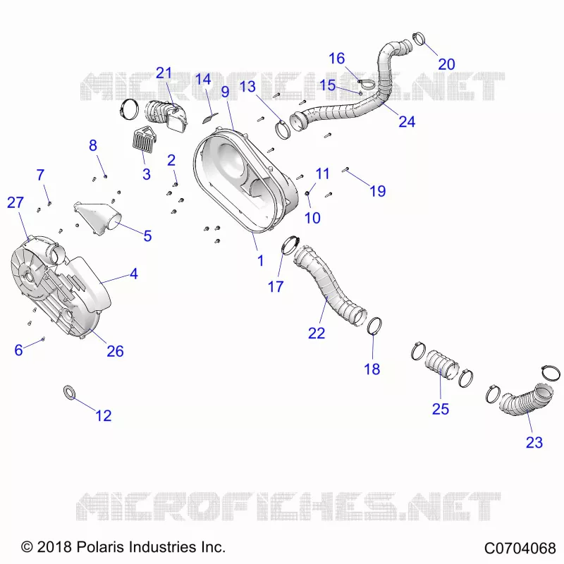 TRASMISSIONE, CLUTCH COVER AND DUCTING