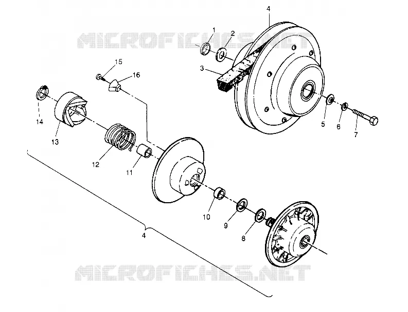 FRIZIONE DRIVEN ASSEMBLY 4x4 300 W948130 (4926762676C002)