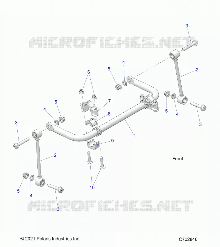 SUSPENSION, FRONT BARRA DI STABILIZZAZIONE