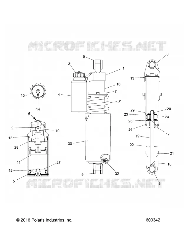 SUSPENSION, SHOCK ANTERIORE TRACK (BLACK)