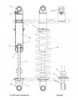 SUSPENSION, AMMORTIZZATORE POSTERIORE TRACK, MONOTUBE