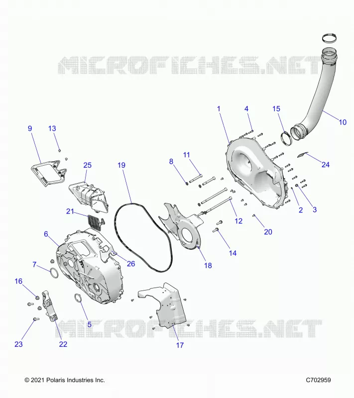 TRASMISSIONE, CLUTCH COVER AND DUCTING