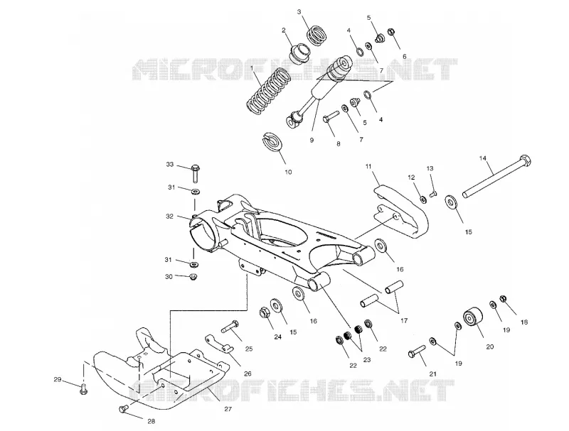 SWING ARM AND AMMORTIZZATORE POSTERIORE