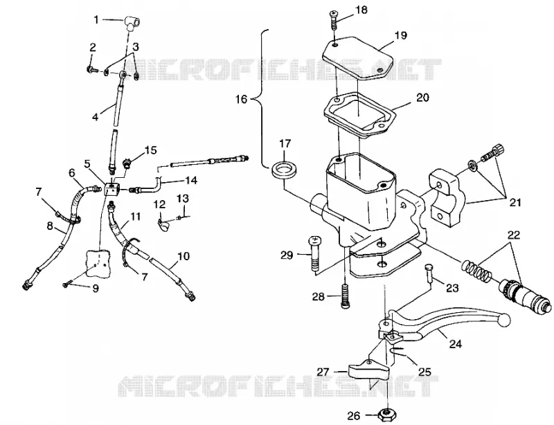 CONTROLLI-CILINDRO PRINCIPALE/FRENO LINE XPLORER 400L W98CC38C (4945414541B009)
