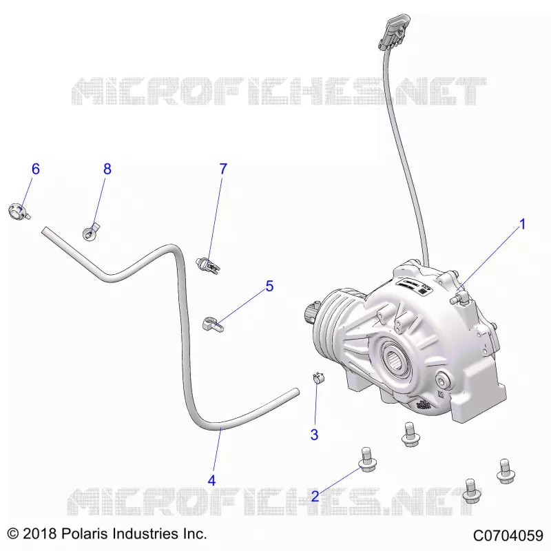 TRASMISSIONE, FRONT GEARCASE MOUNTING