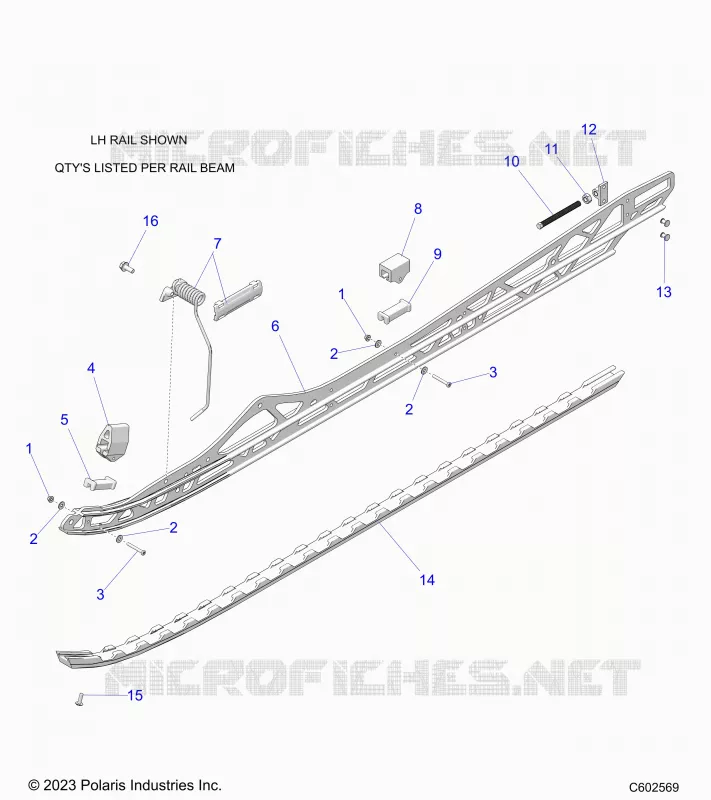 SUSPENSION, RAIL BEAM ASM, LH/RH