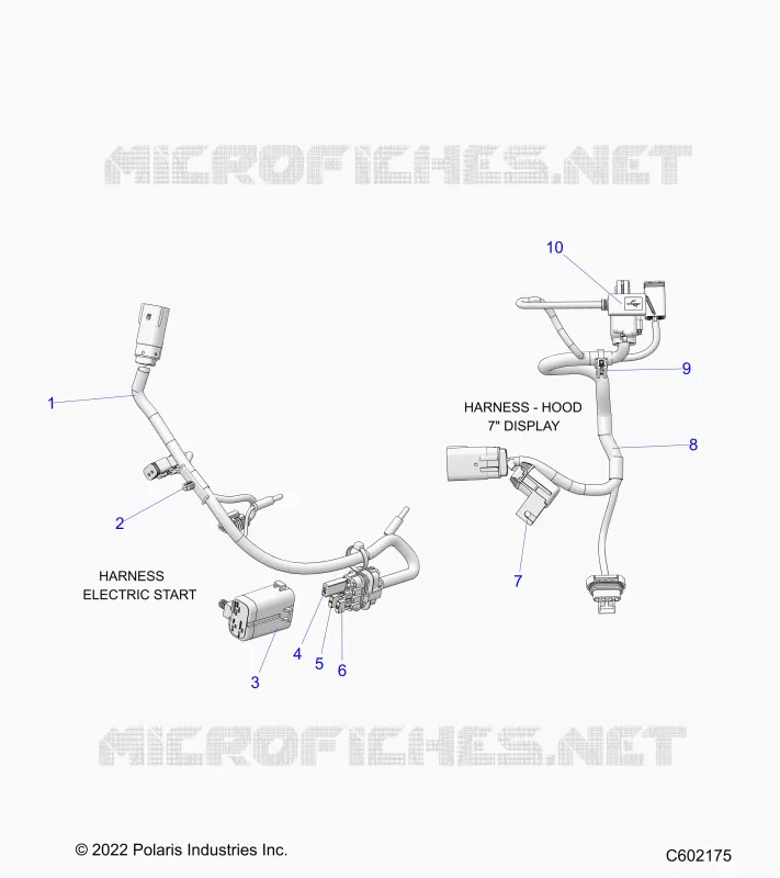 ELETTRICO, WIRE HARNESS, HOOD, ELECTRIC START
