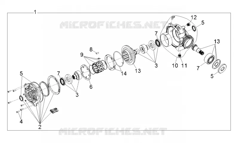 TRASMISSIONE, FRONT SCATOLA DEGLI INGRANAGGI INTERNALS