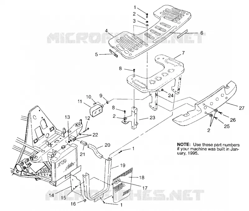 RACK ANTERIORE   PARAURTI MONTAGGIO XPLORER 4X4 W959140 (4930223022A010)