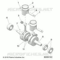 ENGINE, PISTON AND ALBERO MOTORE