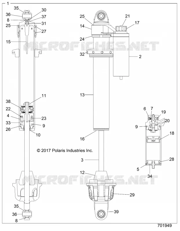 SUSPENSION, SHOCK ANTERIORE INTERNALS