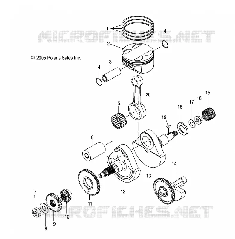 MOTORE, ALBERO MOTORE AND PISTONE