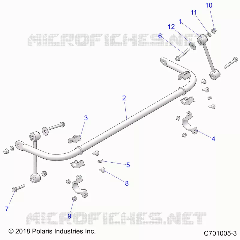 SUSPENSION, BARRA DI STABILIZZAZIONE, REAR