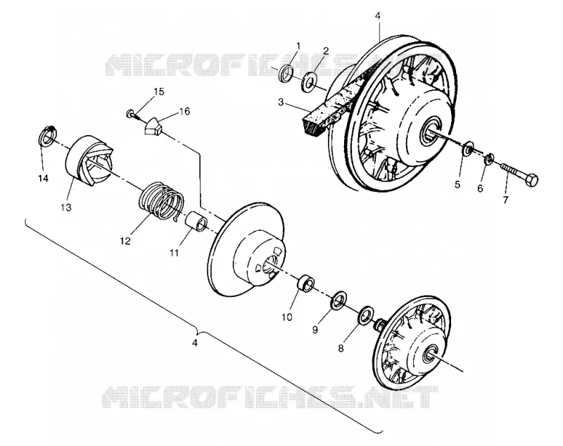FRIZIONE DRIVEN ASSEMBLY 4x4 300 W958130 (4930183018C003)