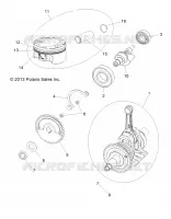 ENGINE, ALBERO MOTORE, PISTON AND BALANCE SHAFT