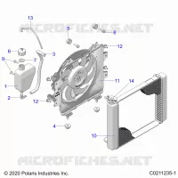 ENGINE, SISTEMA DI RAFFREDDAMENTO, RADIATOR, FAN & OVERFLOW BOTTLE