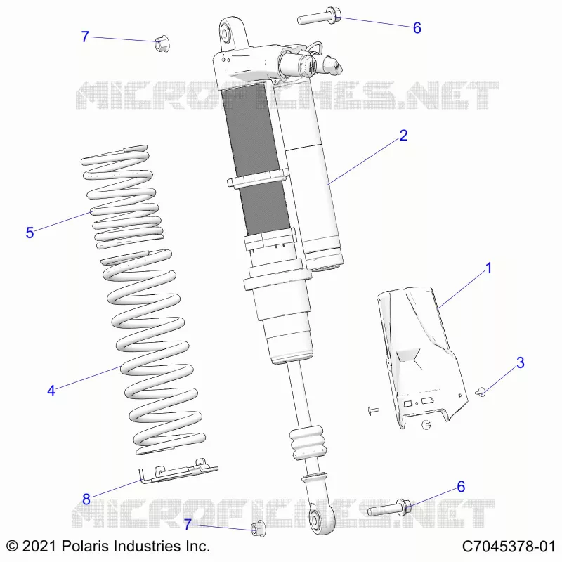 SUSPENSION, REAR SHOCK MONTAGGIO, DELUXE