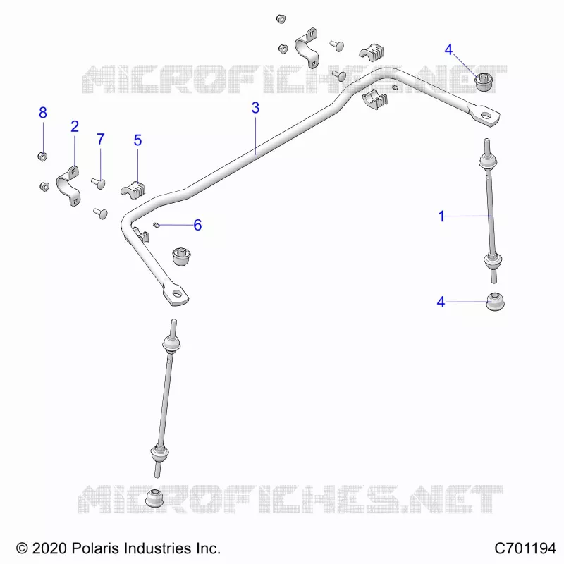 SUSPENSION, REAR BARRA DI STABILIZZAZIONE