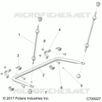 SUSPENSION, POSTERIORE STRUT STABILIZZATORE 49S- R20RRR99/A (C700027)