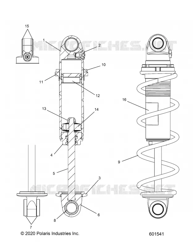 SUSPENSION, SHOCK ANTERIORE TRACK MONOTUBE