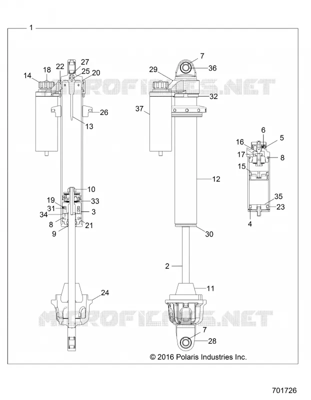 SUSPENSION, SHOCK ANTERIORE INTERNALS