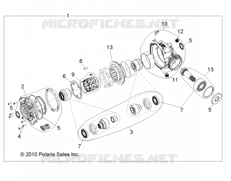 TRASMISSIONE, FRONT SCATOLA DEGLI INGRANAGGI INTERNALS 1332842