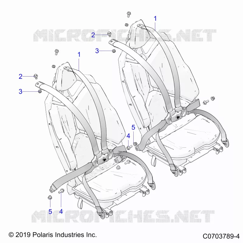 SEDE BELT MOUNTING, REAR, PREMIUM/DELUXE