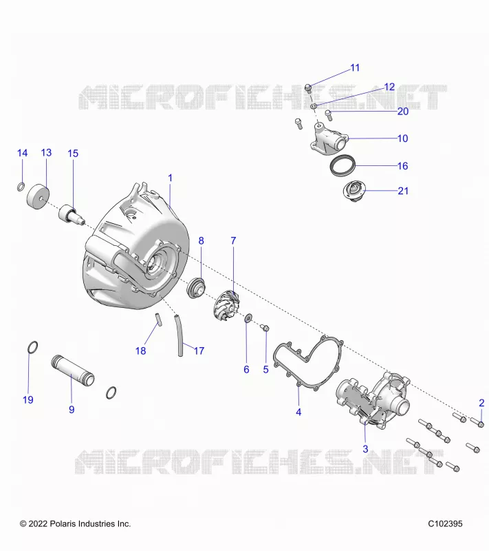 ENGINE, SISTEMA DI RAFFREDDAMENTO AND WATER PUMP- A23SYY95AD (C1021395)