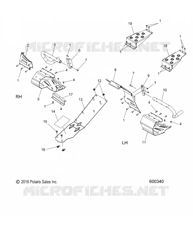 CHASSIS, PROTEZIONE FRIZIONE AND FOOTRESTS